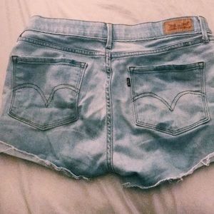 Levi High Waisted Denim Shorts
